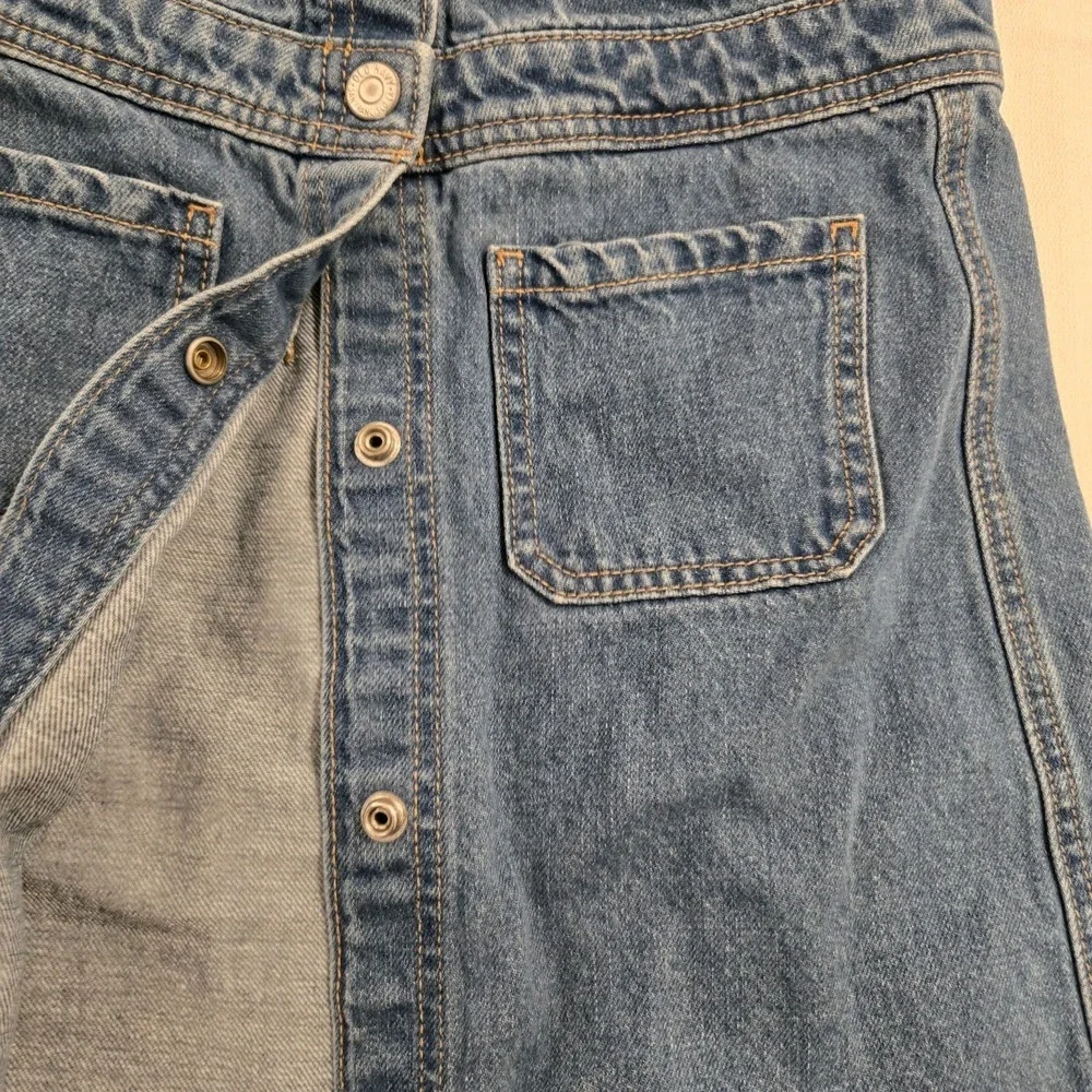Old Navy Girl's Jean Denim Overall Dress Full Snap Front Adjustable Straps 10/12